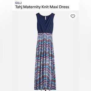 Maternity/Nursing Sleeveless V-Neck Maxi Dress